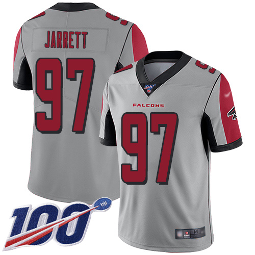 Atlanta Falcons Limited Silver Men Grady Jarrett Jersey NFL Football #97 100th Season Inverted Legend